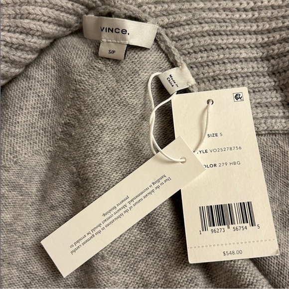 Vince Wool & Cashmere Cardigan in Heather Beige - Picture 5 of 8